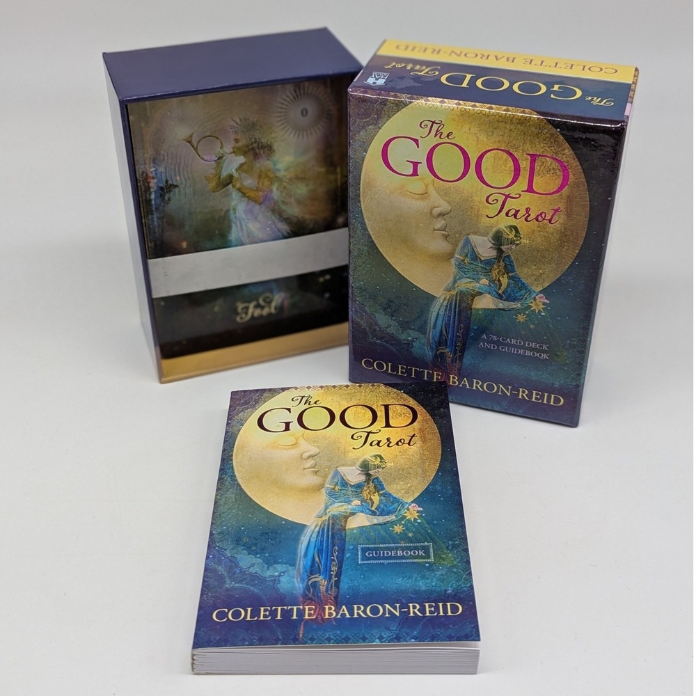 Colette Baron-Reid The Good Tarot Deck 78 Cards Guidebook Blue Gold Oracle Set